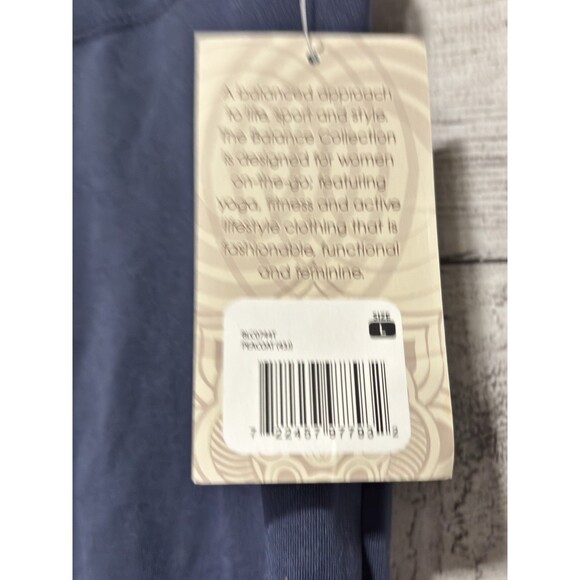 Women's Marika Cut Back High Waist Crop Leggings Blue High Waist Sz L workout - Picture 9 of 9